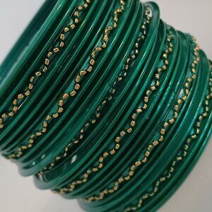 Gorgeous Green Indian Bangles - M/ 2.6